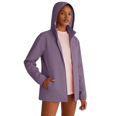 Sun Protection Shirts for Women Raincoat Jackets Hoodies Quick Dry Lightweight Zip Up Sportwear Jacket with Zip Pockets Purple 3XL