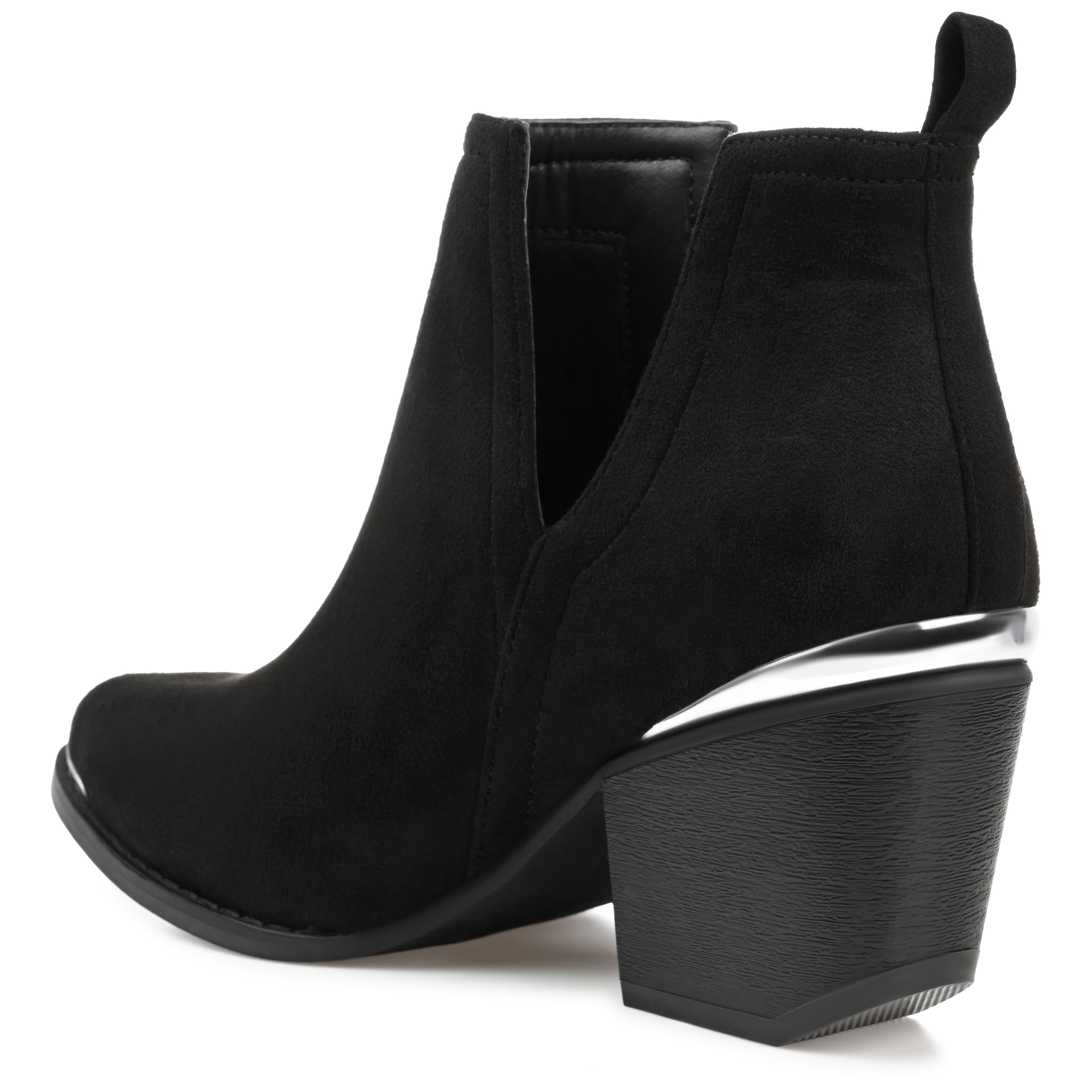 Journee Womens Issla Pull On Stacked Heel Booties, Widths Available