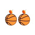 thumbnail image 2 of Ball Acrylic Football Basketball Baseball Rugby Earrings - Stylish Sports Earrings for Various Occasions, 2 of 4