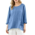 thumbnail image 3 of TaTaai Summer Lightweight Cardigan for Women， Linen V Neck Long Sleeve Open Front Top， Casual Solid Color Cover Up for Beach Style Gift, 3 of 9