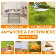 thumbnail image 5 of Ktaxon 34" Folding Table Fold in Half Square Table, Portable Plastic Dining Card Table for Outdoor and Indoor, for Picnic, Party, BBQ, White, 5 of 10