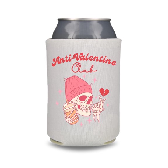 Anti-Valentine Beer Can Coolers, Anti-Valentine Club, Funny Valentine's Beer Coolies, Drink Accessory, Valentine's Gift and Party Favors