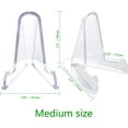 thumbnail image 5 of 36 Pack Thickened Card Display Stand Sports Card Holder Small Easel Stand for Challenge Coin Graded Card Sports Card Trading Card PSA Card Baseball Card, 2.3 Inch Tall Clear, 5 of 5