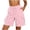 Pink, variant on biudgviw Women's Sweat Shorts with Multi Pockets Drawstring Elastic Waist Cargo Shorts Comfy Textured Baggy Shorts for Gym Workout