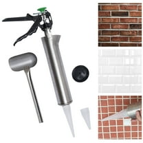 51*6.2*20cm Stainless Steel Pointing Grouting Sausage Mortar Gun Paving Cement Caulking Applicator Tool for Ordinary Grouting Cement Lime Joint Sealant and Joint Beautification Agent