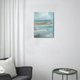 thumbnail image 3 of Sandy Beach Canvas Décor - 12x16 Inch Modern Navy Blue Wall Art with Coastal Ocean Prints for Bathroom, 3 of 7
