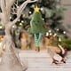 thumbnail image 4 of Adorno Navideño Colgante de Tela Verde Flocada | Corona Navideña Ligera de 10 X 8 Cm | Ideal para Decorar El Árbol de Navidad, La Repisa y El Hogar, 4 of 6