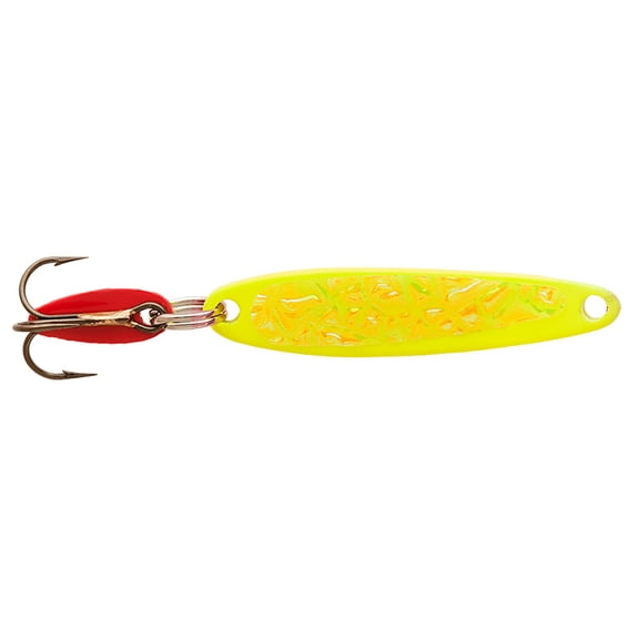 Swedish Pimple Bay de Noc Jigging Lure, Crushed Ice/Yellow Ice, 3/4oz, 2-3/4in,
