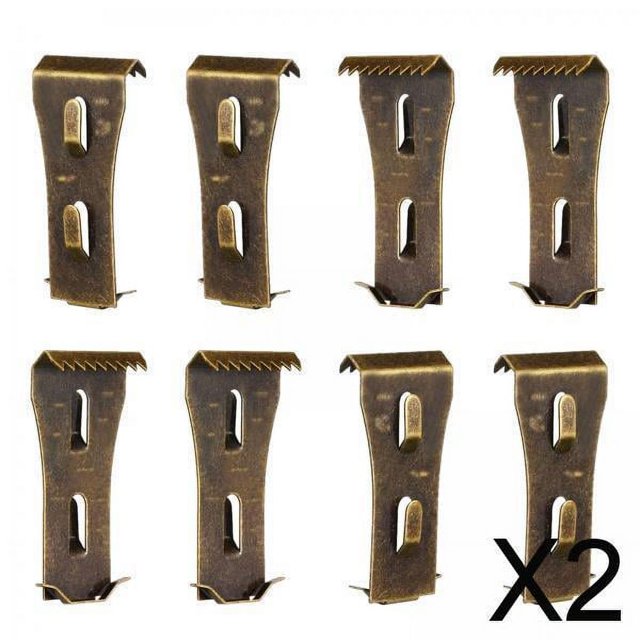 2x 8 Uds Colgador de s Colgadores de Cuadros Sin Agujeros Clavos O Tornillos Clips de Gancho de de Metal Versátiles para Colgar Al Ai 2 piezas