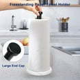 thumbnail image 5 of CZQ Standing Paper Towel Holder, Kitchen Paper Towel Tissue Holder- for Bathroom Kitchen Countertop, Standard or Jumbo-Sized Roll Paper (with Marble Base,Black), 5 of 8