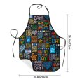 thumbnail image 5 of Naloa 1Pack Adjustable Bib Apron Waterdrop Resistant Cooking Kitchen Aprons for Women Men Chef, Happy Father Day Print, 5 of 8
