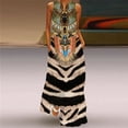 thumbnail image 2 of Leutsin Robe Longue à Manches Longues pour Femmes Grande Taille, Style Cool, Patchwork, Bandage, 2 of 8