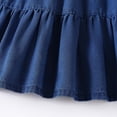 thumbnail image 5 of Girl's Ruffle Denim Skirt, Elastic High Waisted A-Line Midi Jean Skirt, 5 of 8