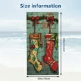 thumbnail image 3 of PHYHOO Beach Towel Decorative Christmas Colorful Stockings Blanket Or Bath Towel Microfiber Holiday Sand Free Travel Towels Pool Travel Swimming 30x60in, 3 of 8