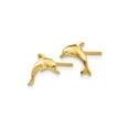 thumbnail image 2 of Gem & Harmony 14K Yellow Gold Polished Dolphin Charm Post Earrings for Women, 2 of 4
