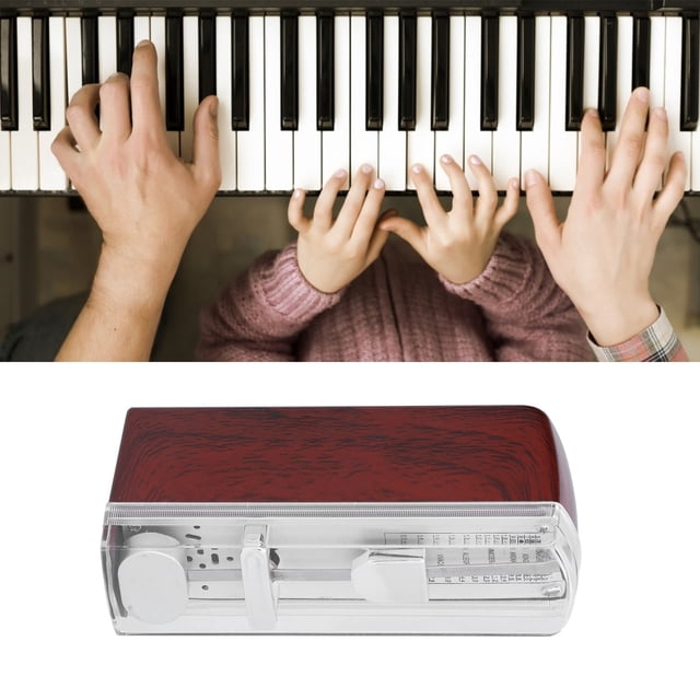 Mini Mechanical Metronome, Adjustable Speed Portable Traditional Pendulum Time Keeper Beat Indicator for Piano Ukeulele Guitar Violin