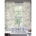 thumbnail image 2 of Farmhouse Sage Green Floral Sheer Curtains 2 Panels Set Linen Boho Paisley Flower Rustic Sheer Window Curtains Light Filtering Rod Pocket Voile Drapes for Bedroom Living Room 52"x63", 2 of 8