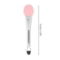 thumbnail image 4 of Unique Bargains 1 Pc Durable Rhombus Stripe Facial Mask Brush Matt Silver Tone Pink, 4 of 5