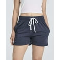thumbnail image 2 of Real Essentials 3 Pack: Women’s Cotton French Terry Shorts Pockets - Casual Athletic Lounge (Available In Plus), 2 of 6
