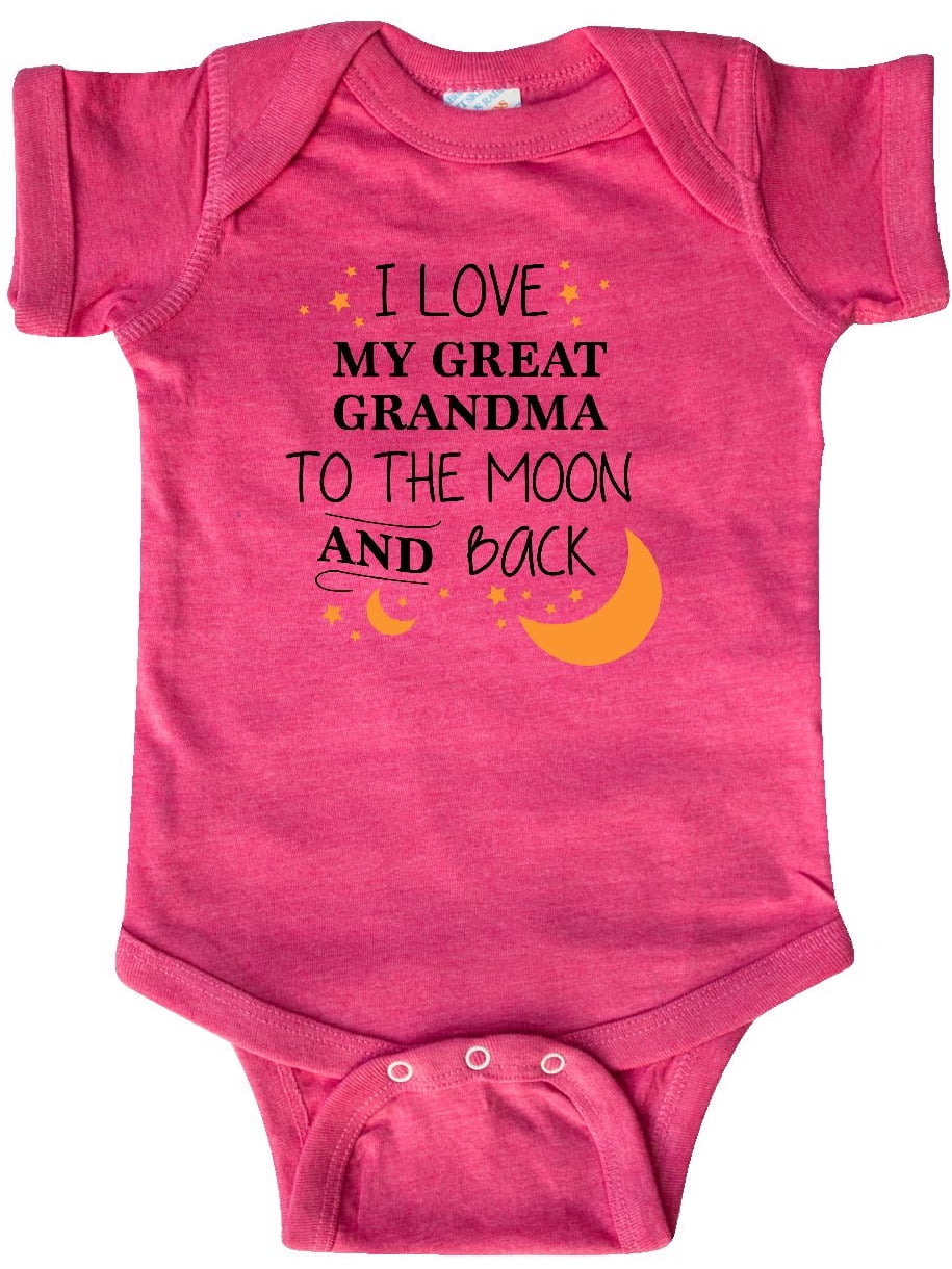 inktastic I Love My Great Grandma to The Moon and Back Long Sleeve Creeper
