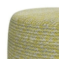 thumbnail image 4 of Bayley Transitional Round Braided Pouf in Muted Yellow and Natural Cotton, 4 of 7