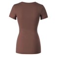 thumbnail image 4 of MixMatchy Women's Basic Solid Multi Colors Fitted Short Sleeve T-Shirt [S-3XL], 4 of 5