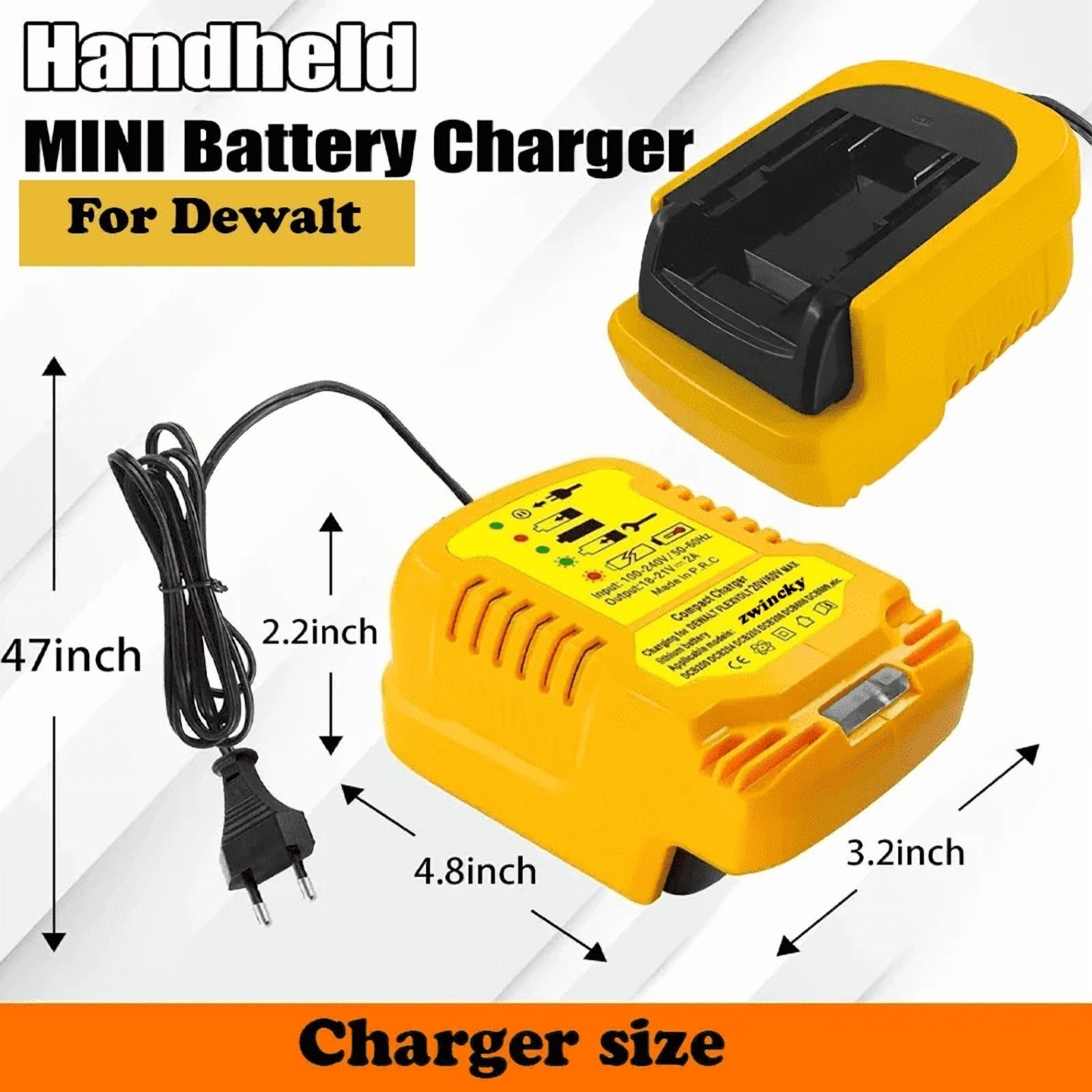 US plug Charger For De*walt 20V/60V Li-ion Battery DCB181 DCB180 DCB200 Portable Mini Fast Charger with LED Indicator