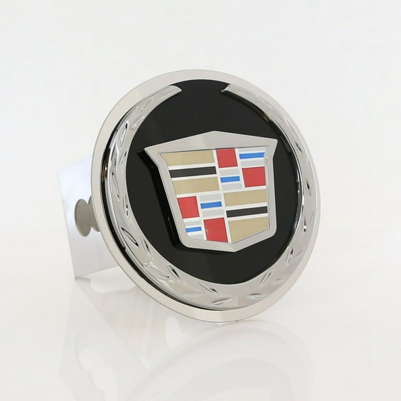 Au-TOMOTIVE GOLD Cadillac New Black/Chrome Trailer Hitch Plug