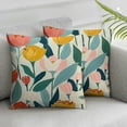 thumbnail image 2 of JEUXUS Tulip Art Print, Flower Market, Botanical Floral Pillowcase Set for Car Couch Bedroom 2-Pack White, 2 of 6
