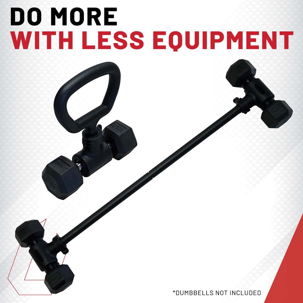 Lifeline Fitness Dumbbell Converter Set – Transform Dumbbells into Barbell & Kettlebell