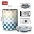 thumbnail image 4 of 12oz Coffee Tumblers Colorful Gradient Checkerboard Checkered Pattern Stainless Steel Vacuum Insulated Travel Tumbler Coffee Cups Mug with Lid and Straw with Cleaning Brush for Cold & Hot Drinks, 4 of 5