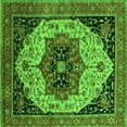 thumbnail image 1 of Ahgly Company Indoor Square Oriental Green Industrial Area Rugs, 7' Square, 1 of 4
