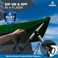 thumbnail image 3 of KNOX 4 Bow Bimini Top Sidewalls for KNOX Bimini Tops for Boats, 600D Mesh Sun Shade Side Covers with Adjustable Straps, Stainless Steel Mounting Hardware, 80"L x 26"H, 3 of 7