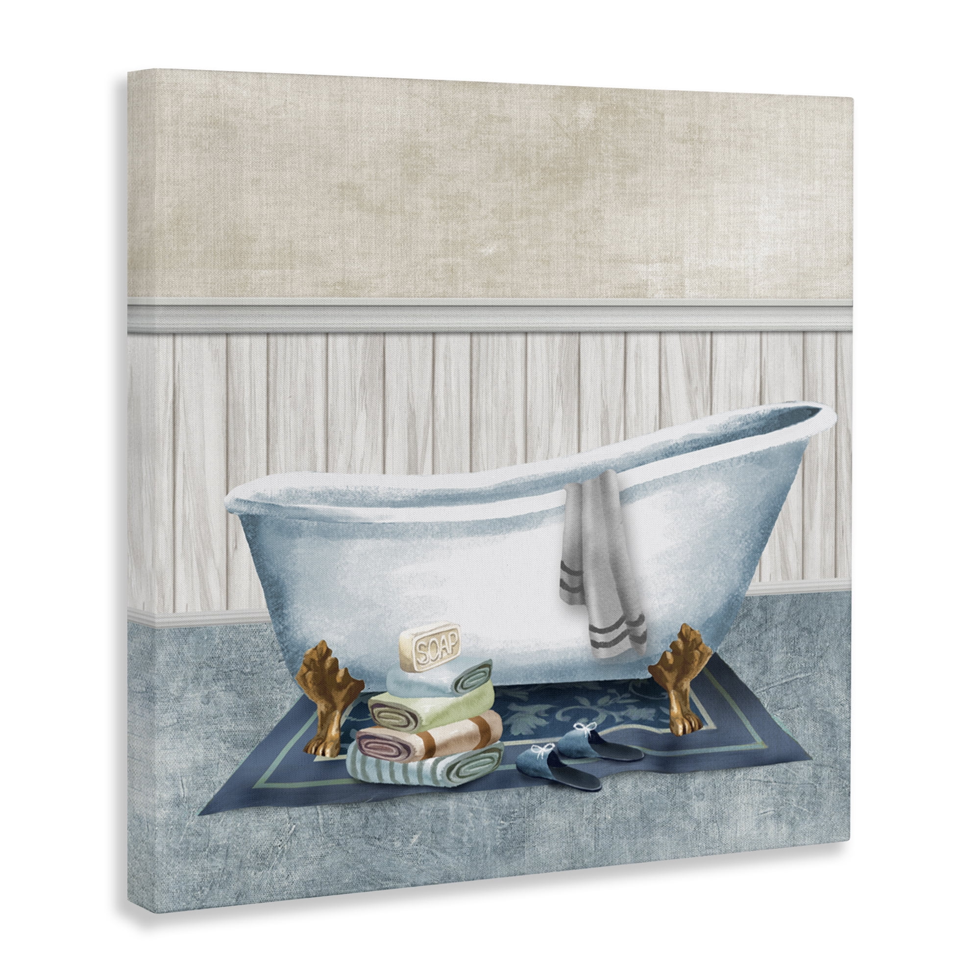 Stupell Industries Cozy Clawfoot Bathtub Spa Canvas Wall Art, design by Conrad Knutsen