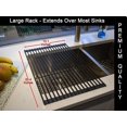 thumbnail image 2 of Roll Up Kitchen Rack, Food Grade Silicone, 20.4x13.1 Inch Multipurpose Rack, Solid Stainless Steel Rods Fully Coated with Silicone, Over The Sink Kitchen Sink Cover for Counter Space, Home RV Cottage, 2 of 8