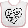 thumbnail image 3 of Inktastic I Love My Big Bro in Black Chalk Heart Boys or Girls Baby Bib, 3 of 4