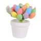 thumbnail image 3 of Olla de huevos de Pascua artificiales, bonsái de huevos de Pascua, decoración colorida de Pascua, olla de huevos de Pascua de espuma para escritorios Plata manchada BLESIY Huevo de Pascua en maceta, 3 of 8