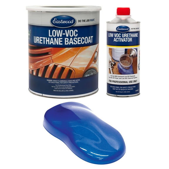 Eastwood 4:1 Burn Out Blue Metallic 2K Basecoat and Activator Automotive Spray Paint Kit Makes 5 Sprayable Quarts