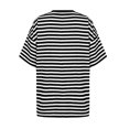 thumbnail image 5 of YHAJDS Womens Summer Tops Short Sleeve Round Neck Tee Casual Striped Print Shirt, 5 of 5