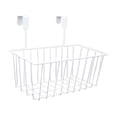 thumbnail image 5 of Wire Basket Over Door Cabinet Organizer Storage Metal Hanging With Hooks For Laundry White Bedroom Pantry, 5 of 7