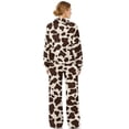 thumbnail image 2 of Xixirimido Highland Cattle Sunflower Cowhide Brown Print Women's 2 Piece Outfits Lounge Set Mock Neck Long Sleeve Sweatshirt With Wide Leg Pants Sweatsuits Fall Fashion Airport Tracksuit, Medium, 2 of 7