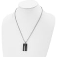 thumbnail image 4 of Stainless Steel 20In Polished Black Ip-Plated With Cable Rectangle Necklace Made In China -Jewelry By Sweet Pea, 4 of 8