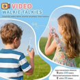 thumbnail image 2 of Video Walkie Talkies for Kids, 2 Pack Handheld Rechargeable Video Intercom with Video Camera, Voice Changer, 1.5km Range, for Boys Girls Ages 3-12, 2 of 5