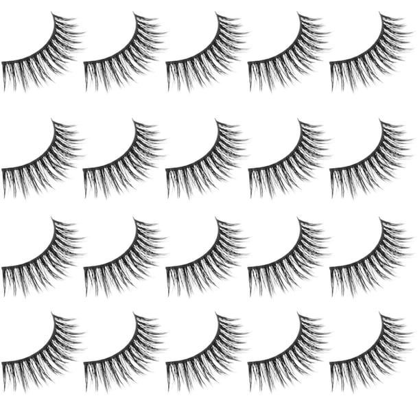 Moluckfu 10 Pares De Pestañas Postizas Negras Voluminosas Para Maquillaje Y De Mirada