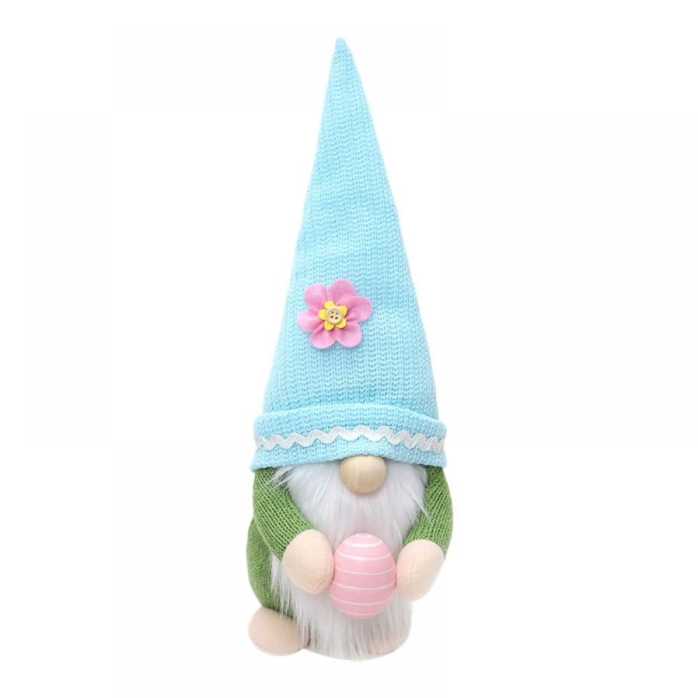 Plush Easter Gnome With Easter Eggs Indoor Spring Decor