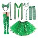 thumbnail image 4 of Conjunto de 8 accesorios para disfraces del Día de San Patricio, falda tutú con tirantes de trébol, 8, 4 of 4