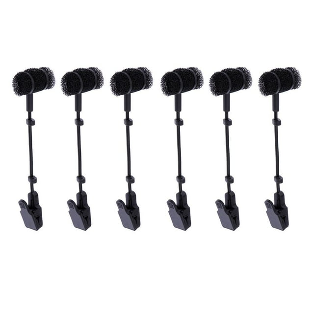 6 piezas de plástico saxofón micrófono inalámbrico MIC Clip soporte soporte saxofón partes Accs perfke Clip para micrófono de saxofón