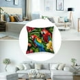 thumbnail image 5 of JRXY  Pillowcase 2pcs Pillow Cover Protector Pillow Sham Parrot Bird Floral Flower Tropical Animal Jungle Pillow Case with Zipper for Throw Pillow 18x18in, 5 of 7