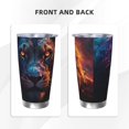 thumbnail image 3 of Balery Forest Cool Lion Pattern 20oz Insulated Car Cup with Dual Drink Lids, Stainless Steel Travel Mug Eco-Friendly and Leak-Proof-Without Straw, 3 of 8
