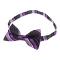 thumbnail image 1 of 1 pieza de vestidos formales para hombre, decoración de cuello, pajaritas y corbatas pre-atadas Tiras moradas Hugo Corbatas Bowtie para hombre, 1 of 7